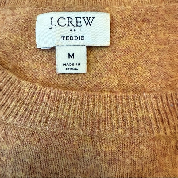 J. Crew Wool Blend Crewneck Teddie Sweater Size M - Picture 3 of 5